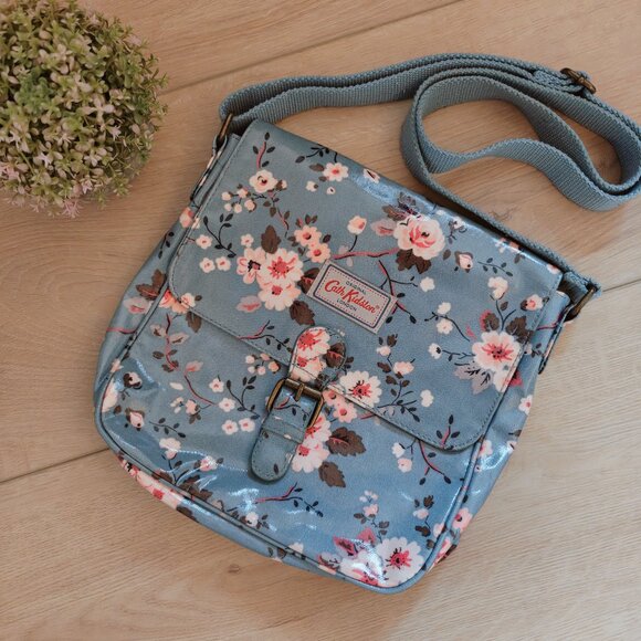 Cath Kidston Floral Blue Crossbody Bag - Picture 1 of 4